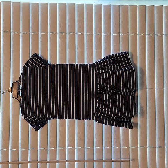JoJo Maman Bebe Navy and White Striped Dress - Picture 4 of 4